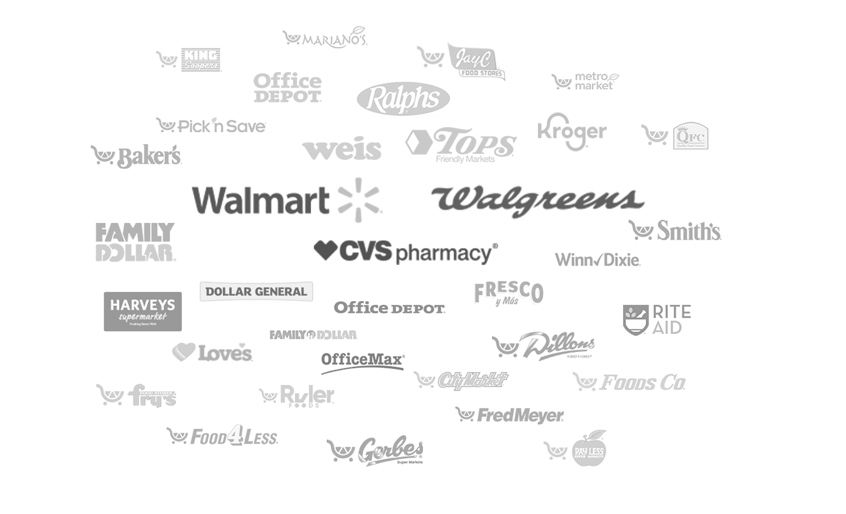 Mapa con logos de puntos de envío